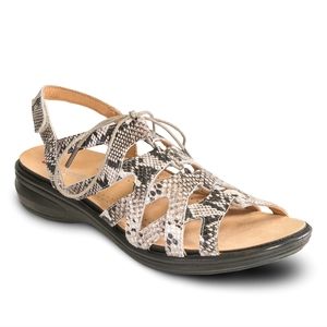 Revere Natural Snake II Malibu Leather Sandal , Women Size 6 M $180